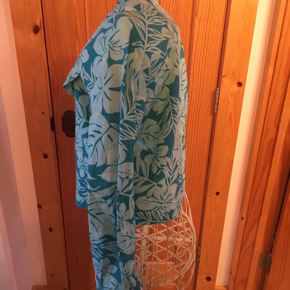 Kensington Lane Tropical Floral Jacket L - Picture 2 of 4